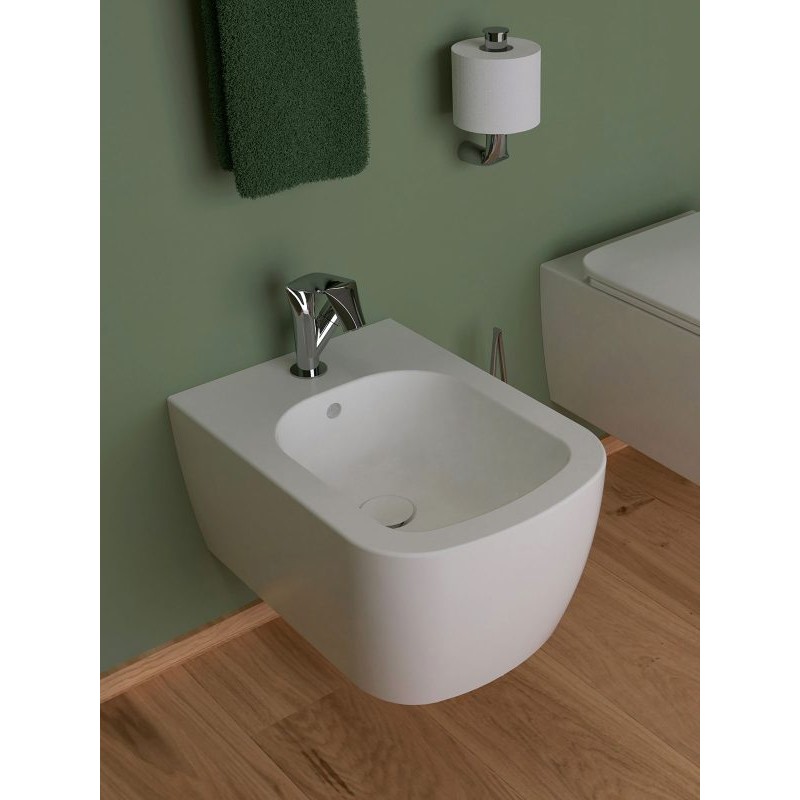 WEISSES WANDHÄNGENDES EINLOCH-BIDET - Ceramica Flaminia PY218 CERAMICA FLAMINIA - 2