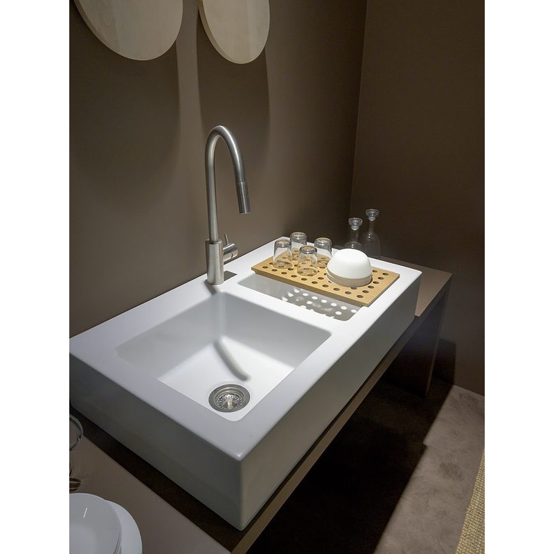 ACQUAGRANDE Lavello da cucina doppia vasca da appoggio BIANCO  - Ceramica Flaminia 5051AF CERAMICA FLAMINIA - 1
