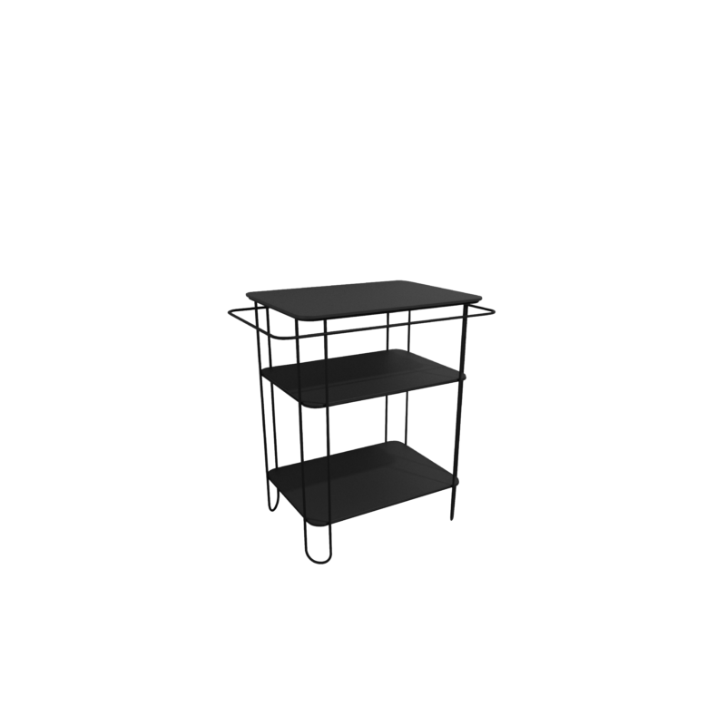 copy of FILO 75 Stainless steel structure with Matt Black shelves and top CERAMICA FLAMINIA FI75SVNE CERAMICA FLAMINIA - 1