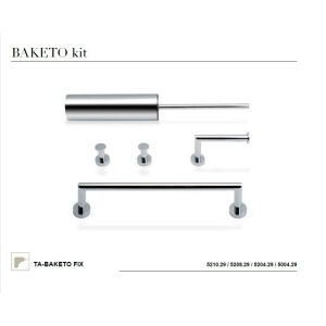 copy of BAKETO STAND TOILET ROLL HOLDER AND BRUSH HOLDER LINEABETA 5121 LINEABETA - 1