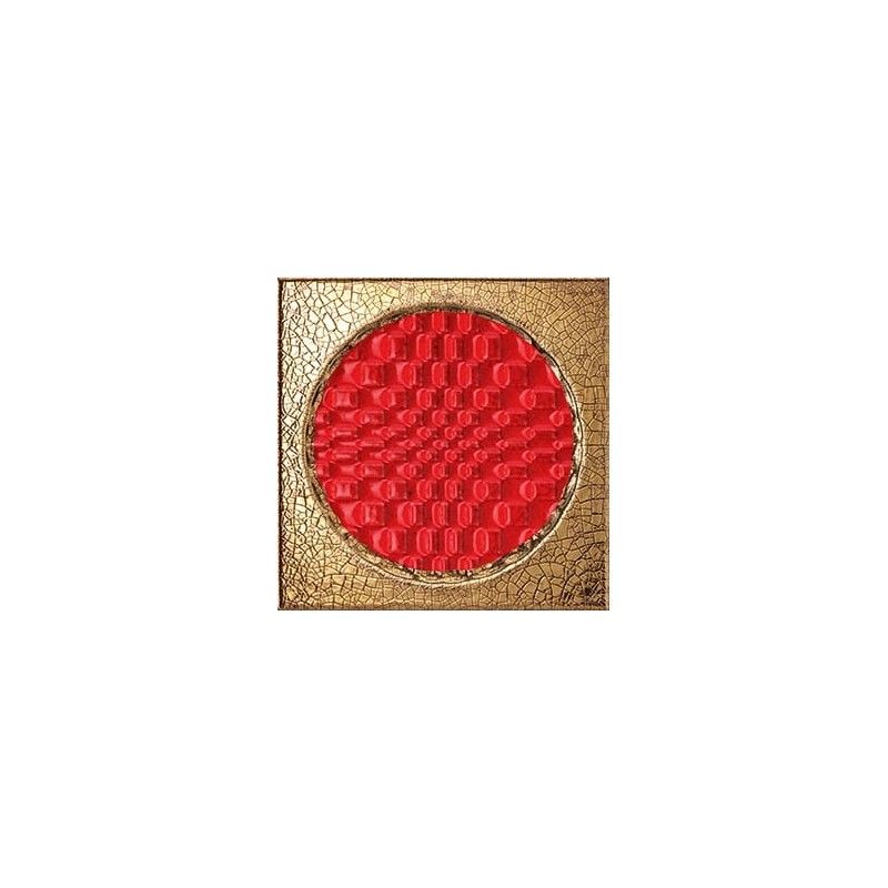 CITTA' DI FAENZA GEO ROSSO DECORATION ORO GLOSSY 6X6 - IRIS 511059 IRIS CERAMICA - 1