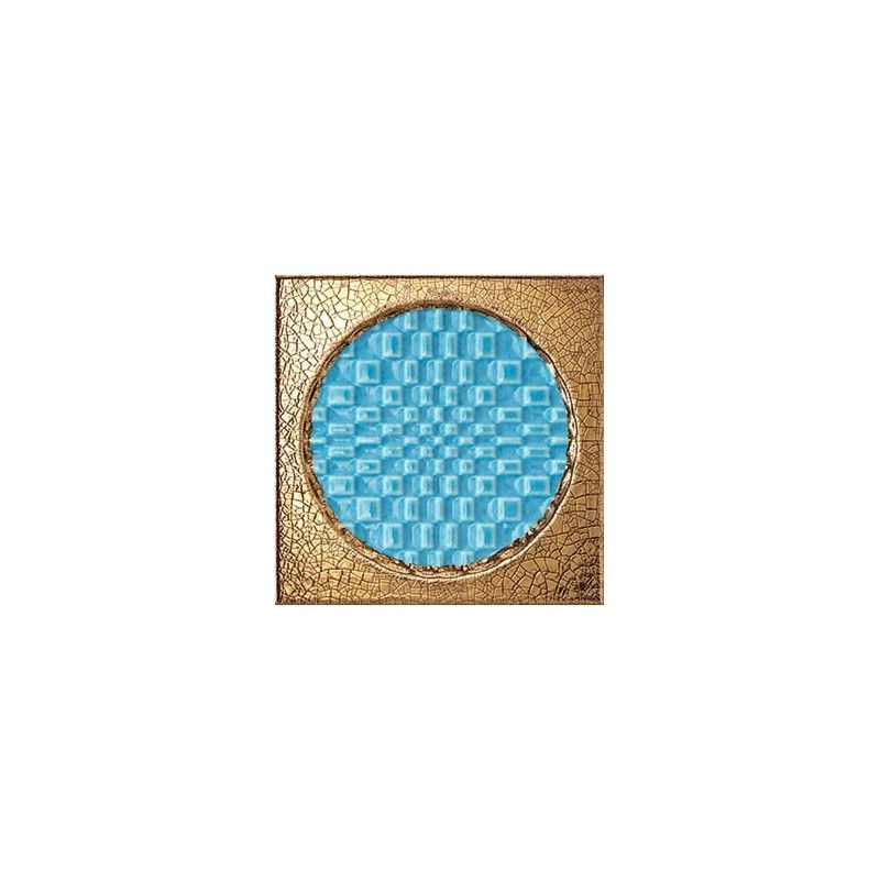 CITTA' DI FAENZA GEO AZZURRO DECORATION ORO GLOSSY 6X6 - IRIS 511062 IRIS CERAMICA - 1