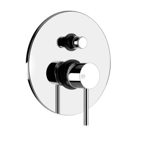 VIA TORTONA Außenteil 2-Wege-Wand-Brausebatterie mit automatischer Wannen-/Brauseumstellung GESSI