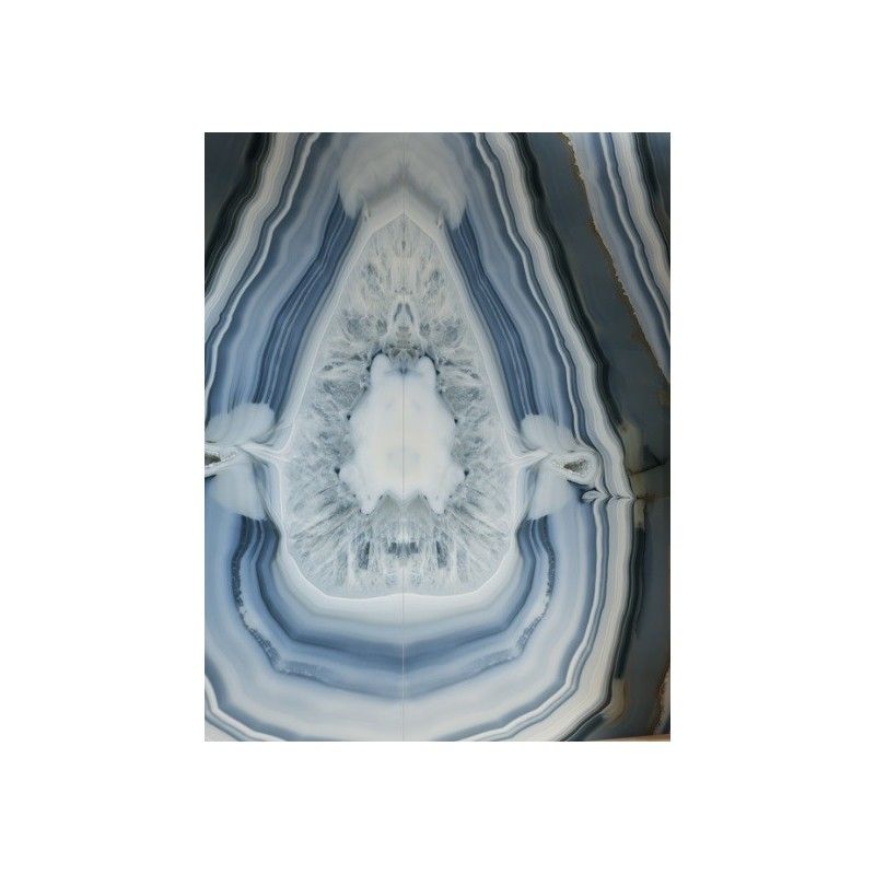 INFINITO 2.0 AGATE BLUE VELVET POLISHED BOOKMATCH B 163X324 - FONDOVALLE INF2434 CERAMICA FONDOVALLE - 1