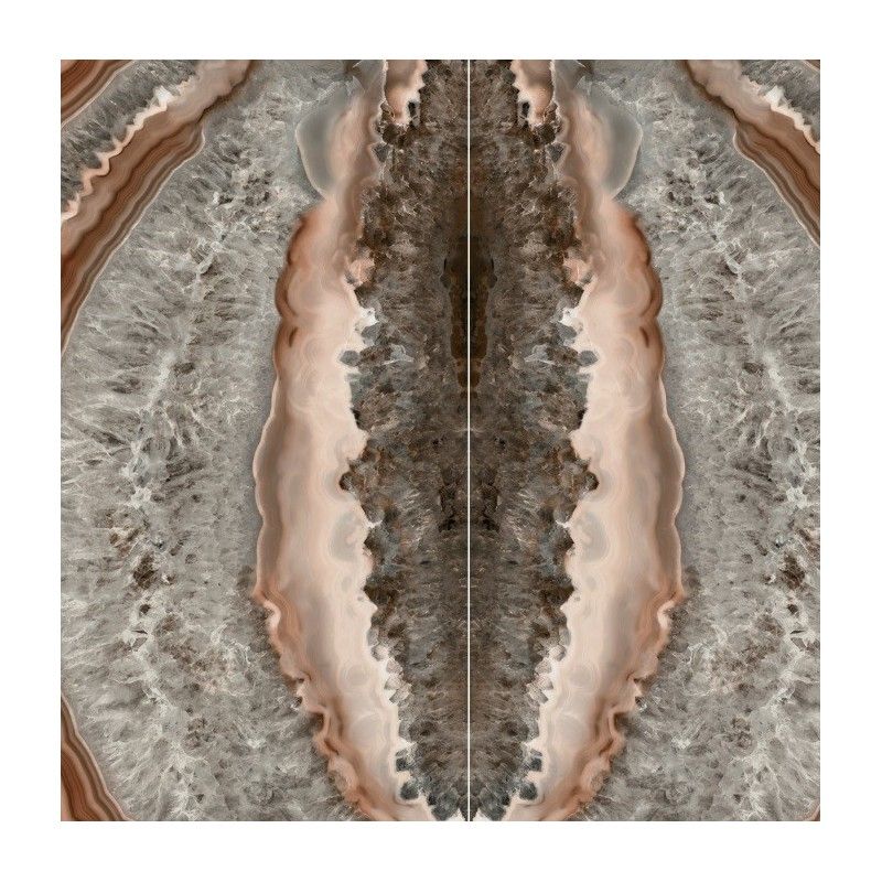 INFINITO 2.0 AGATE CRYSTAL LACE POLISHED BOOKMATCH B 163X324 - FONDOVALLE INF2438 CERAMICA FONDOVALLE - 1