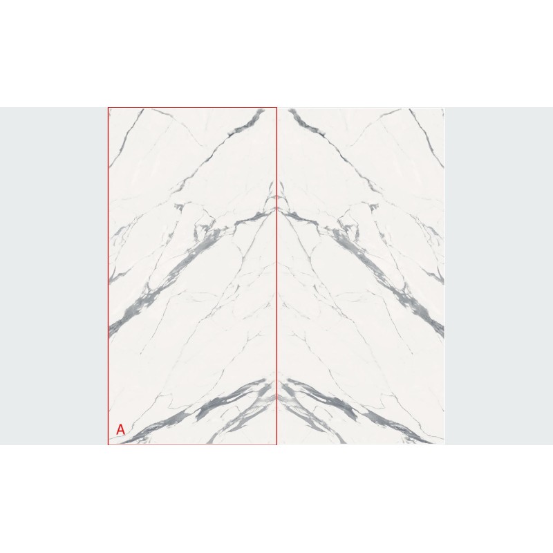 INFINITO 2.0 STATUARIO EXTRA NATURAL BOOKMATCH B 163X324 - FONDOVALLE INF1383 CERAMICA FONDOVALLE - 1