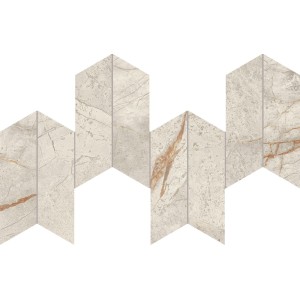Marvel Diva White Everest Mosaico Chevron 17,5x46,3  Velvet  - CERAMICHE ATLAS CONCORDE AYD4 CERAMICHE ATLAS CONCORDE - 1