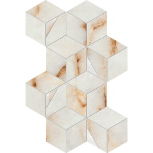 Marvel Diva Ice Crystal Mosaico Hex 40,3x23,3 Lappato   - CERAMICHE ATLAS CONCORDE AYLP CERAMICHE ATLAS CONCORDE - 1