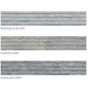 VERSILIA BARDIGLIO SILVER PLISSE 3D SILKY 18,4X120 DEK - CERAMICHE KEOPE JNL2 CERAMICHE  KEOPE  - 1
