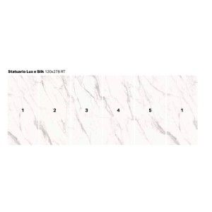 PURITY MARBLE 120X278 VEIN MATCHING STATUARIO SILK C5 DECORO - SUPERGRES VMSS CERAMICHE SUPERGRES - 1
