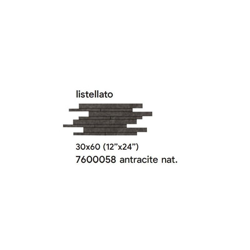 GEOSTONE 30X60 ANTRACITE NATURAL LISTELLATO - SAIME CERAMICHE 7600058 SAIME CERAMICHE - 1