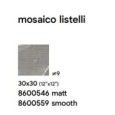 ROYAL 30X30 GREY MAT MOSAICO LISTELLI - SAIME CERAMICHE 8600546 SAIME CERAMICHE - 1