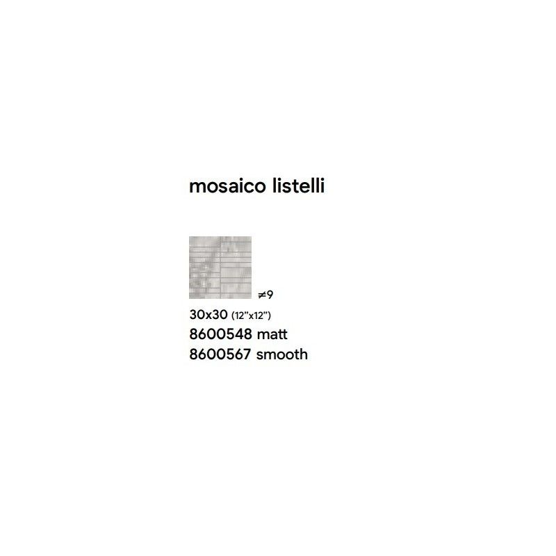 ROYAL 30X30 SILVER SMOOTH MOSAIC LISTELLI - SAIME CERAMICHE 8600567 SAIME CERAMICHE - 1
