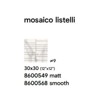 ROYAL 30X30 WHITE MAT MOSAIQUE LISTELLI - SAIME CERAMICHE 8600549 SAIME CERAMICHE - 1