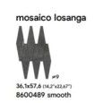 ROYAL 36,1X57,6 DARK SMOOTH MOSAIK LOSANGA - SAIME CERAMICHE 8600489 SAIME CERAMICHE - 1
