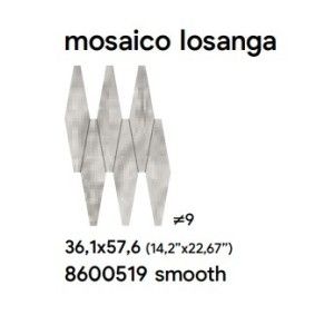ROYAL 36,1X57,6 SILVER SMOOTH MOSAIQUE LOSANGA - SAIME CERAMICHE 8600519 SAIME CERAMICHE - 1