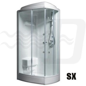 BOX DOCCIA RETTANGOLARE HARZ 90x70 SENZA BAGNO VAPORE DX SAMO GLASS IDROMASSAGGIO - 1