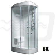 BOX DOCCIA RETTANGOLARE HARZ 90x70 SENZA BAGNO VAPORE SX SAMO GLASS IDROMASSAGGIO - 1