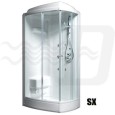 BOX DOCCIA RETTANGOLARE LIBANO 110x72 SENZA BAGNO VAPORE SX SAMO GLASS IDROMASSAGGIO - 1