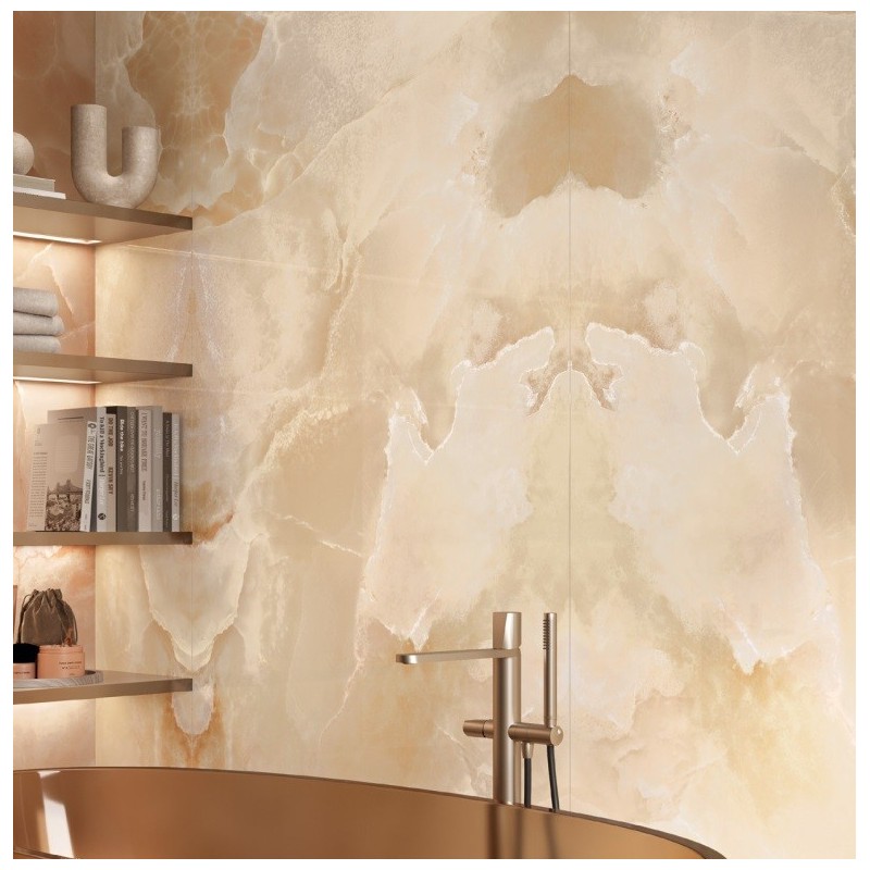 ONYCE ON 02 BOOKMATCH B LUX SQ GHIACCIO 120X278 6MM  - MIRAGE CCE4 MIRAGE - 1