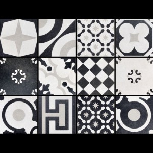 CEMENTINA B&W MIX 20X20 RET 0CBW20R Ceramica Fioranese