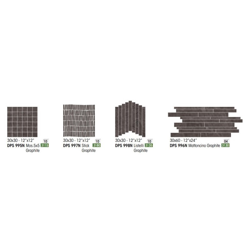 DEEPSTONE MOSAICO 5X5 GRAPHITE - NOVABELL DPS995N NOVABELL - 1