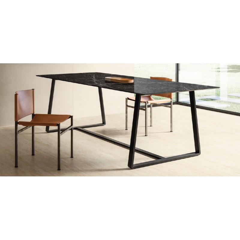 Tavolo HABITAT TABLES BROOKLYN 75 A Tavolo da pranzo con piano rettangolare ATLAS CONCORDE