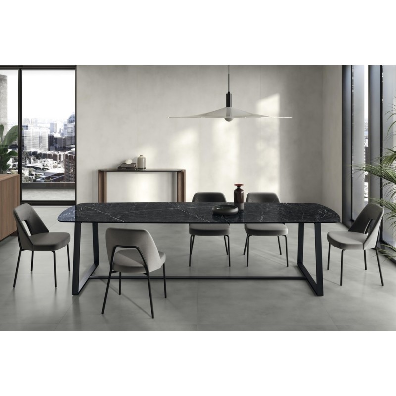 Tavolo HABITAT TABLES BROOKLYN 75 B Tavolo da pranzo con piano a botte ATLAS CONCORDE
