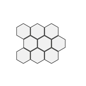 INVISIBLE GREEN MOSAICO ESAGONA LAPPATO 35x30,3 - CERAMICA RONDINE J93412 CERAMICA RONDINE - 1