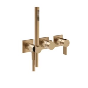 INVERSO RIGATO Partie extérieure du mitigeur de douche mural 2 voies avec inverseur et douchette anticalcaire GESSI GESSI SPA  -