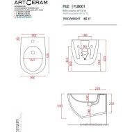 WALL HUNG BIDET  37x52cm FILE 2.0 Artceram FLB001 ARTCERAM - 2