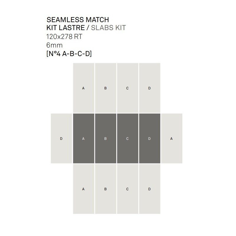 TREVI SEAMLESS CROSS WHITE KIT 4 120X278 DECORATION - KEOPE I3K8 CERAMICHE  KEOPE  - 1