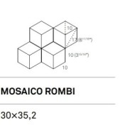 GRACE SILVER MOSAIK ROMBI 35,2X30 ASS - KEOPE J3SI CERAMICHE  KEOPE  - 1