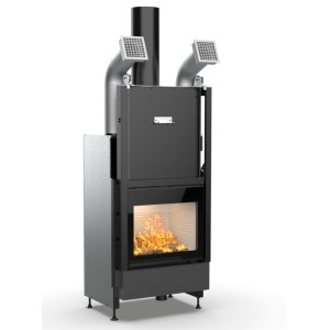 Fireplace ECOMONOBLOCCO Wood-burning fireplace WTX 70 Front PALAZZETTI