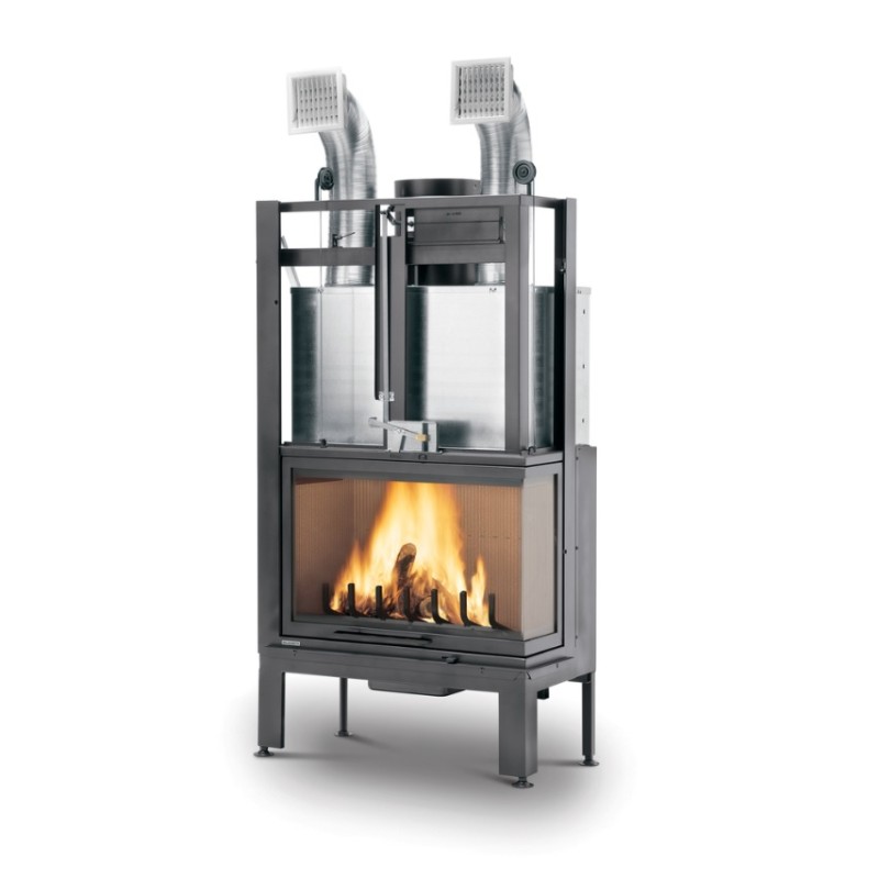 Kamin ECOMONOBLOCCO Holzkamin MX 78 Ecke PALAZZETTI