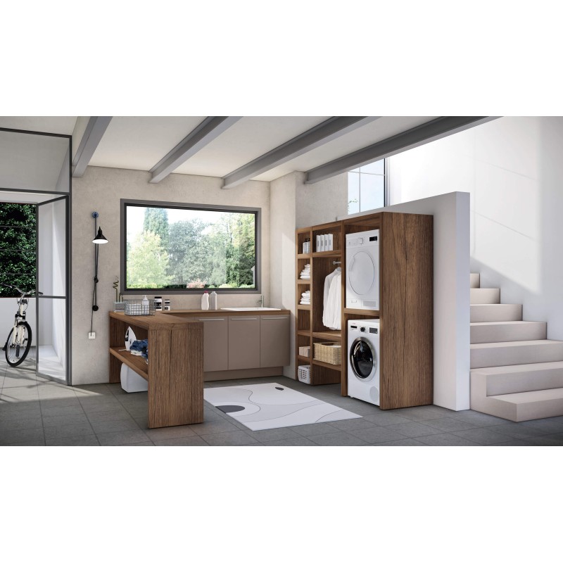 Armoire à linge - Store - H200xL240,3xP65 cm Composition STO 10 - Hafro - Geromin