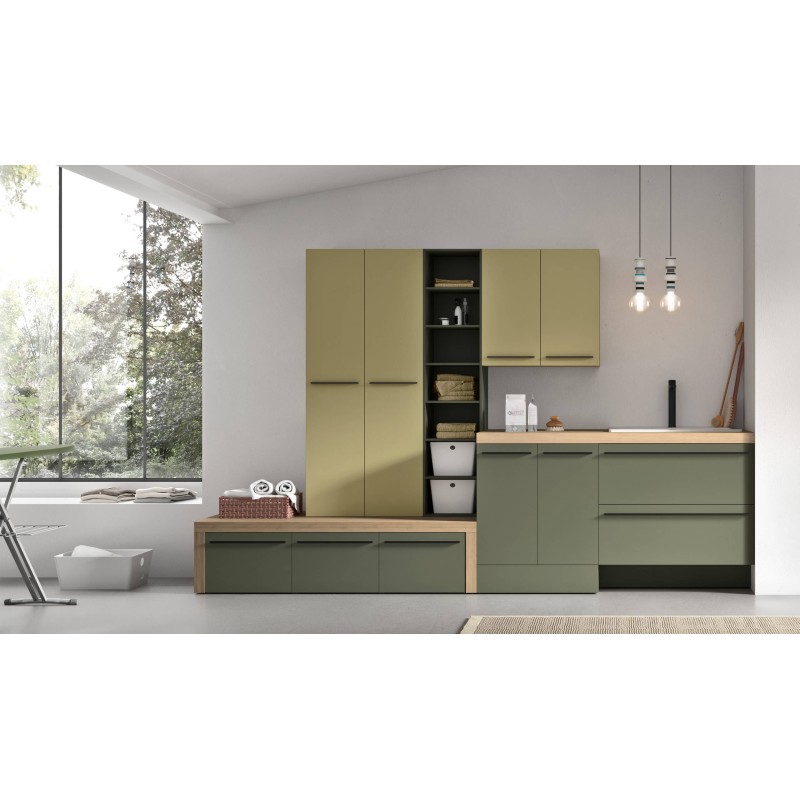 Armoire à linge - Store - H201xL322xP65 cm Composition STO 04 - Hafro - Geromin