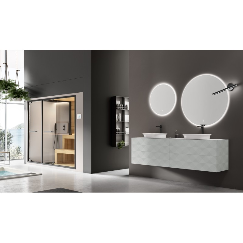 Eclipse Mobile Bagno H200xL210,8xP50 cm Composizione ECL 02 - Hafro - Geromin