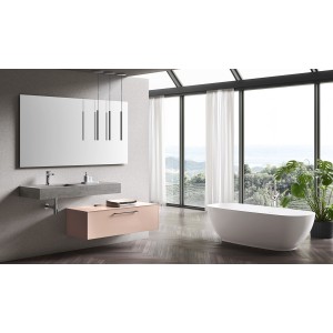 Eclipse Bathroom cabinet H200xL170,8xP50 cm Composition ECL 03 - Hafro - Geromin