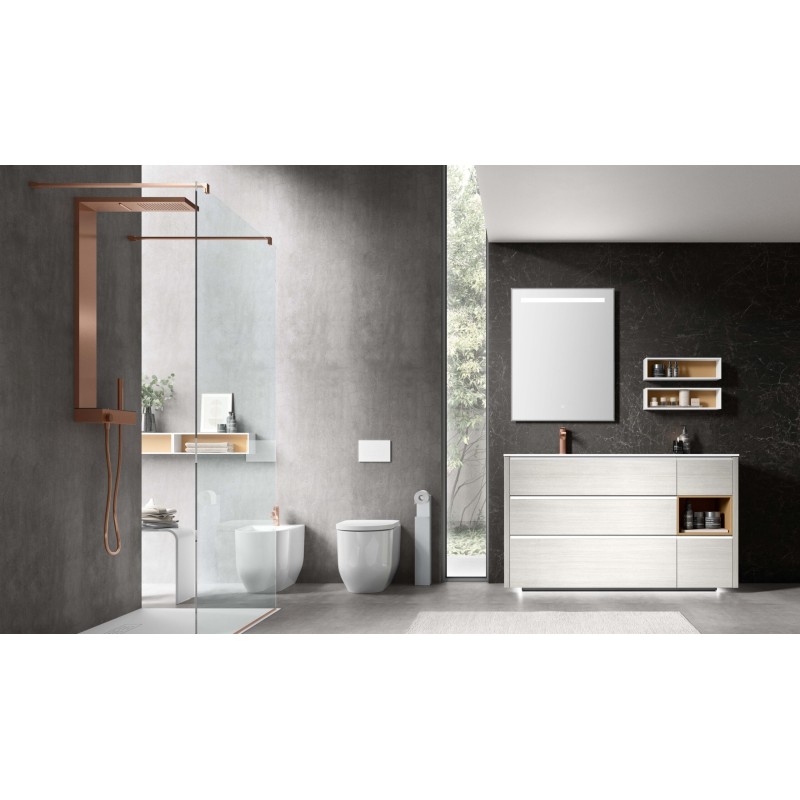 Riva Mobile Bagno H220xL148xP45,5 cm Composizione RIV 03 - Hafro - Geromin