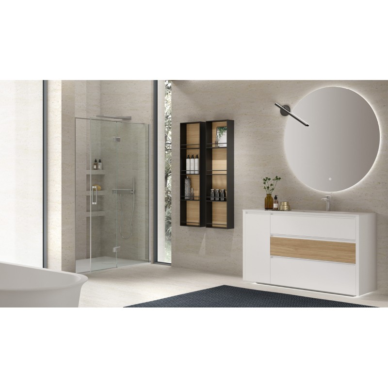 Mobile Riva für Badezimmer H230xL148xP45,5 cm Zusammensetzung RIV 05 - Hafro - Geromin