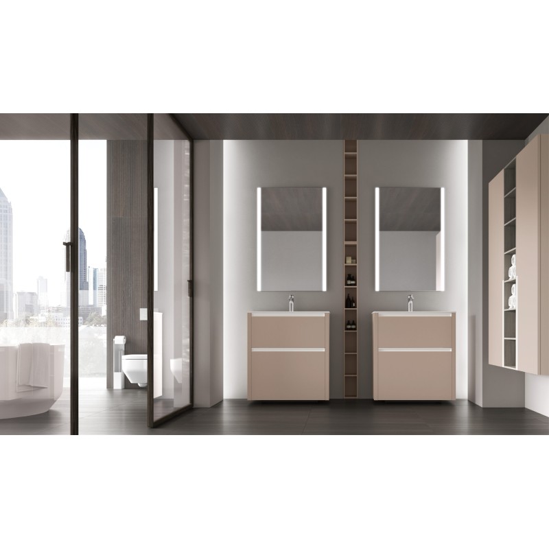 Mobile Riva für Badezimmer H215xL156xP45,5 cm Zusammensetzung RIV 06 - Hafro - Geromin