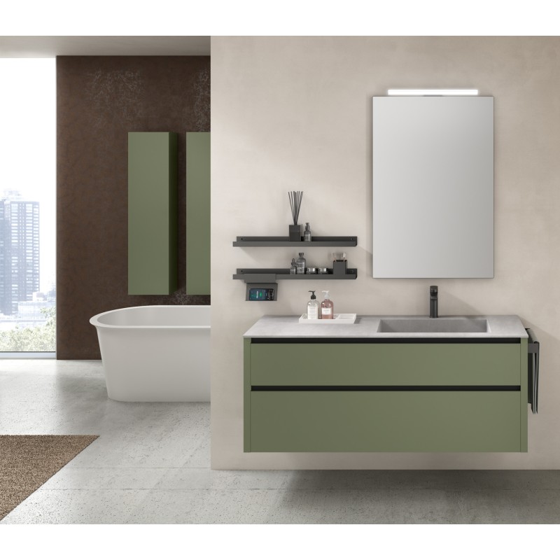 Bathroom Mobile Riva H200xL148xP45,5 cm Composition RIV 07 - Hafro - Geromin