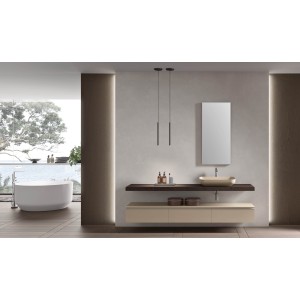 Change Bathroom cabinet H200xL210xP50 cm Composition CHA 02 - Hafro - Geromin