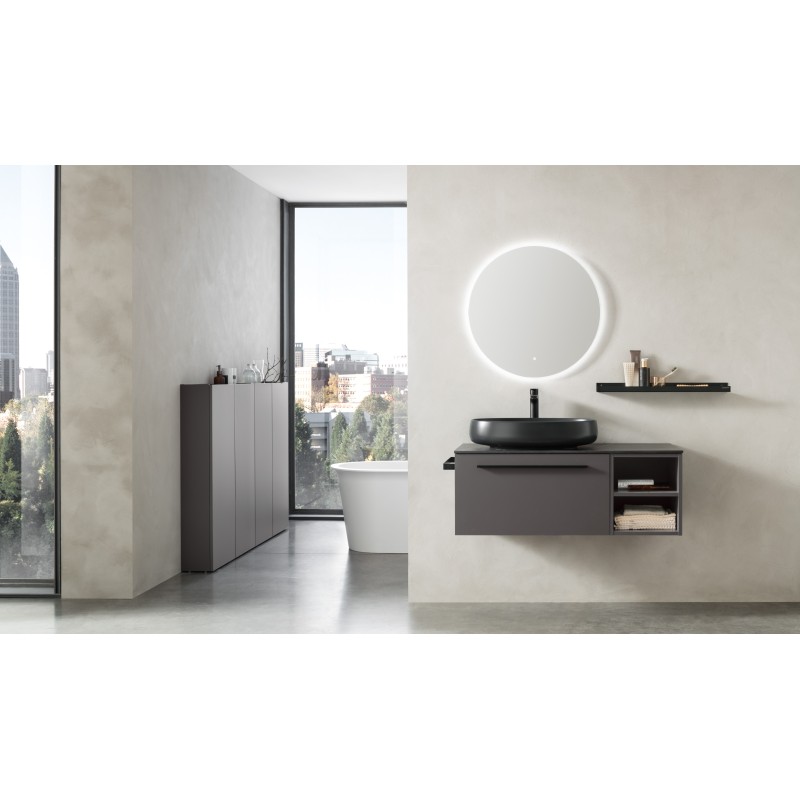 Bathroom Mobile Goccia L120xP50 cm Composition GOC 01 - Hafro - Geromin