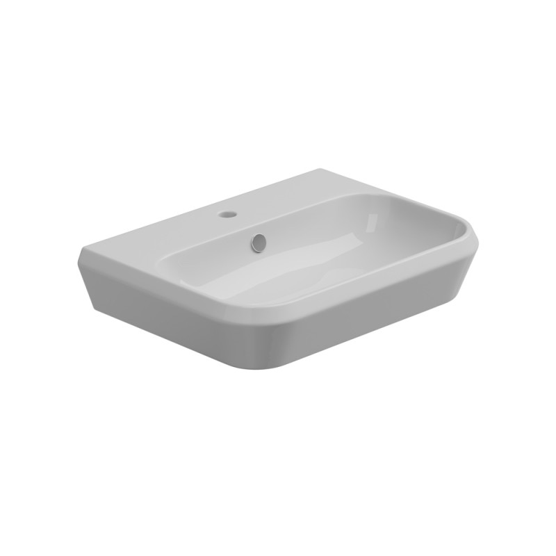 GSG CRUISE Lavabo Cruise cm 65 monotrou (sans trou, trois trous sur demande), kit de fixation inclus
