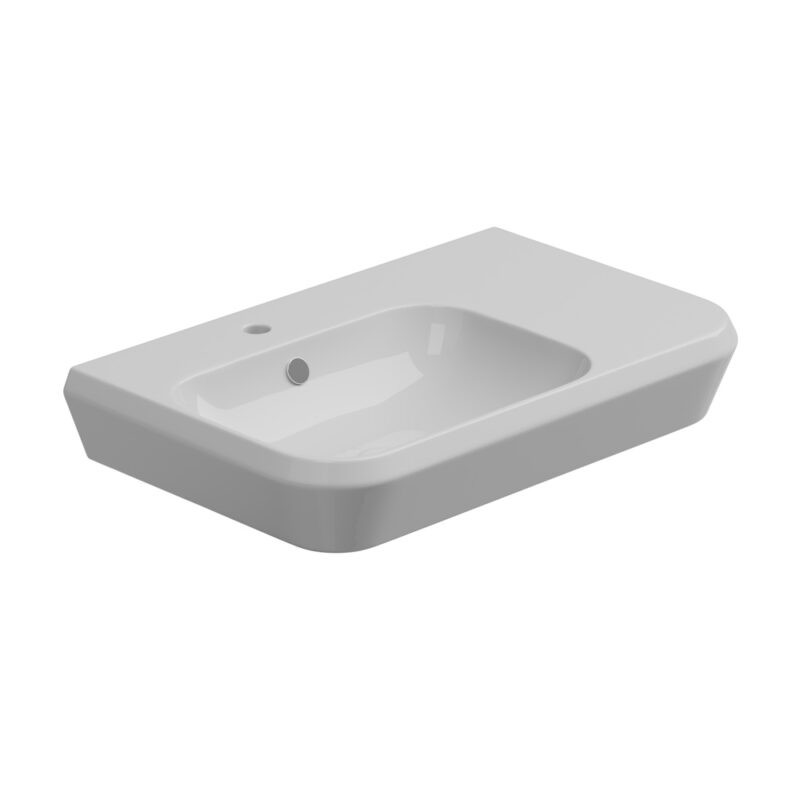 GSG CRUISE Cruise washbasin cm 80 single hole (without hole, three holes on request), fixing kit included