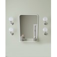 Vintage Mirrors Boogie Spiegel mit Regal L58xH83xT16 mit Weiss-Finish DEVON&DEVON - 1