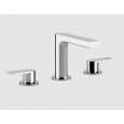 VIA MANZONI Mitigeur lavabo 3 trous avec vidage et flexibles de raccordement GESSI