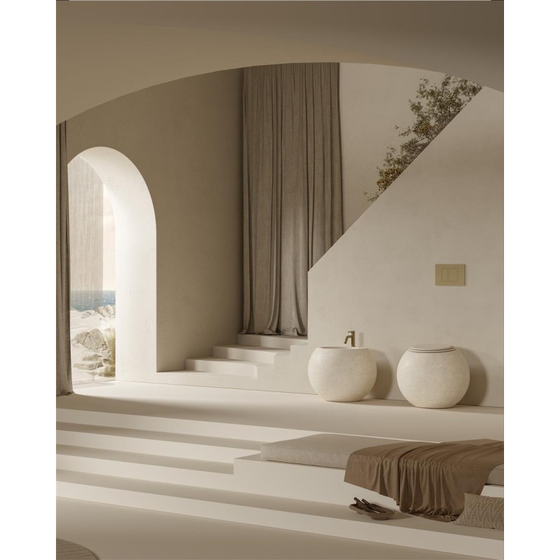 WC SFERA A TERRE drain de plancher S Cromo Disegno Ceramica